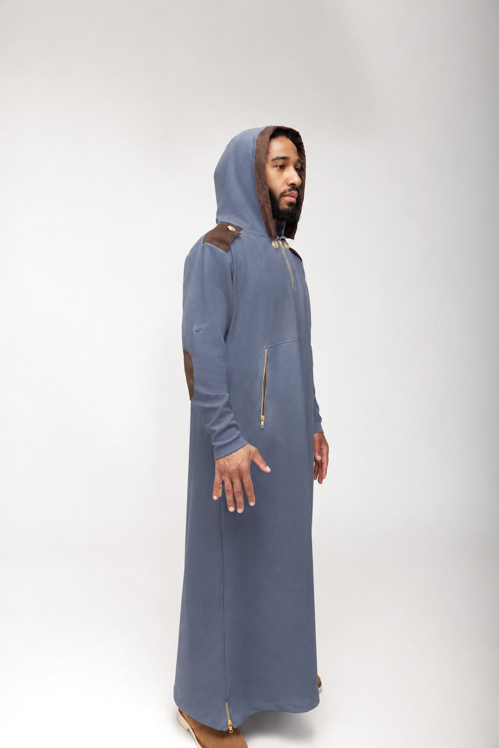 Hooded Thobe Grey view 6
