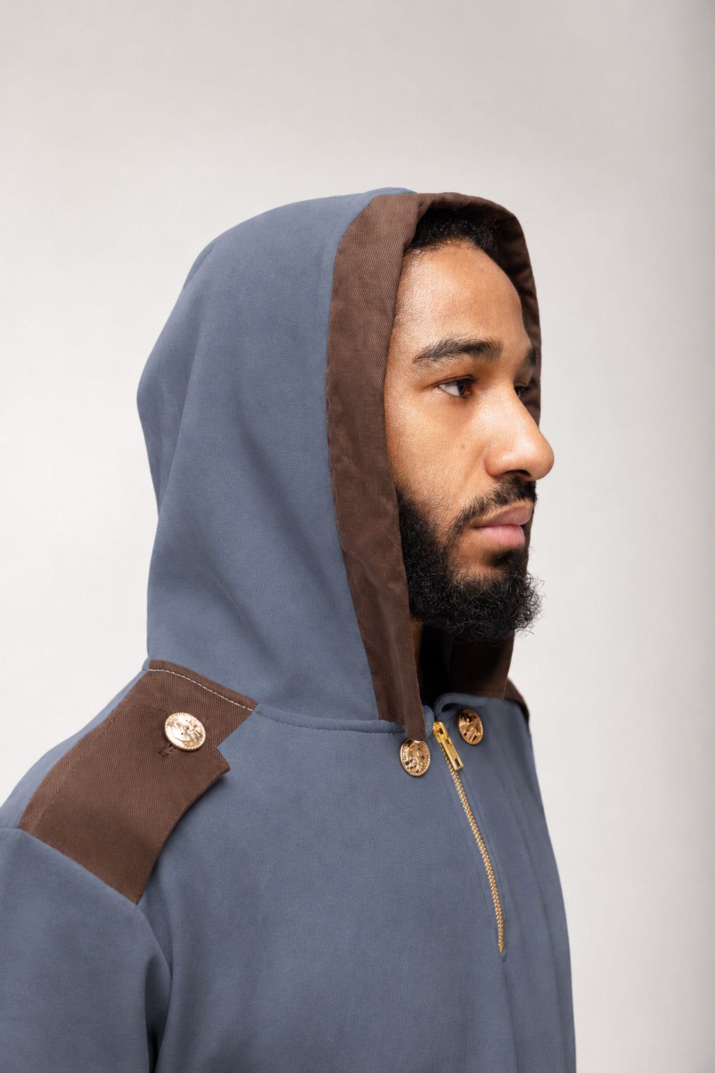 Hooded Thobe Grey view 8
