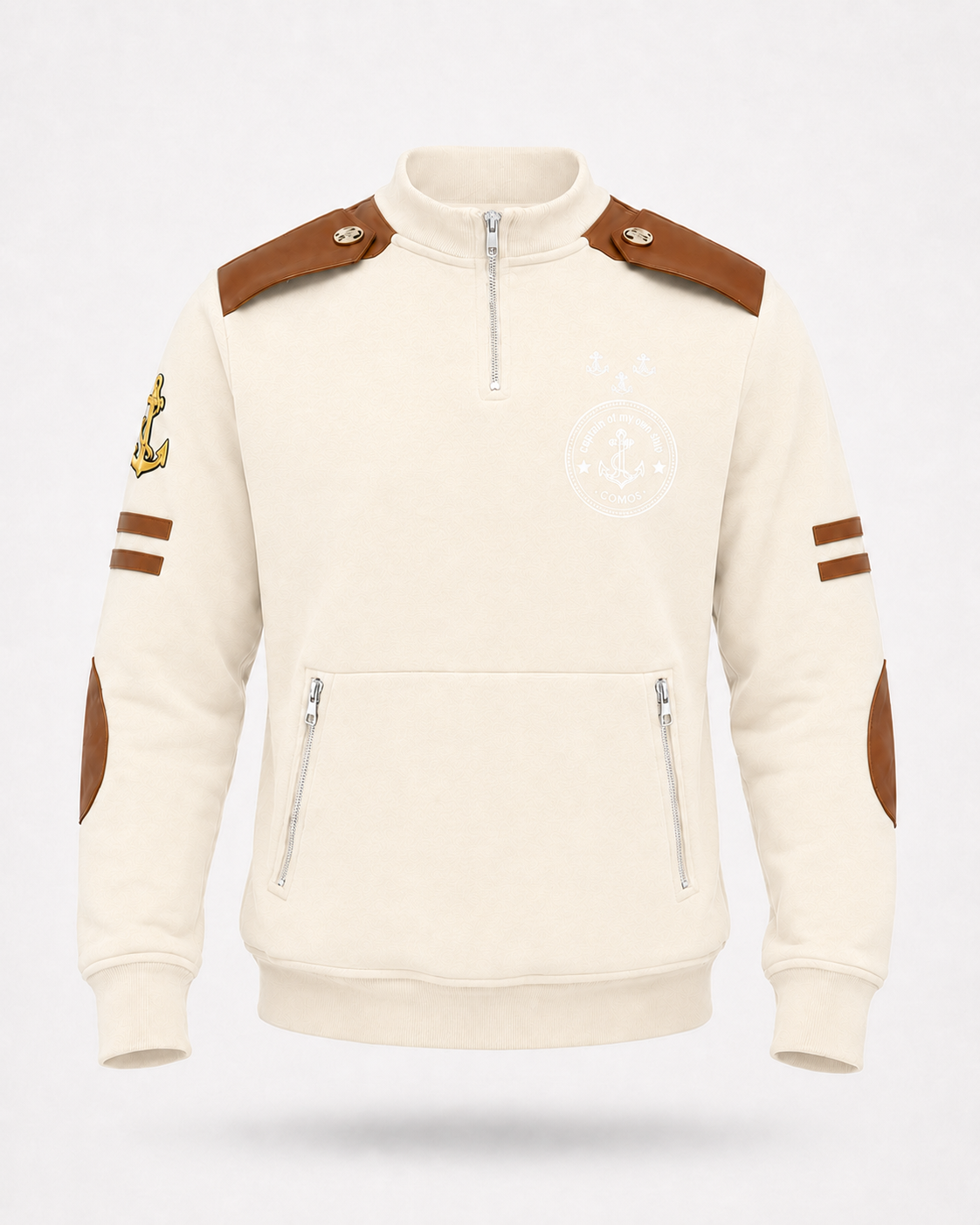 Voyager Quarter Zip Cream view 1
