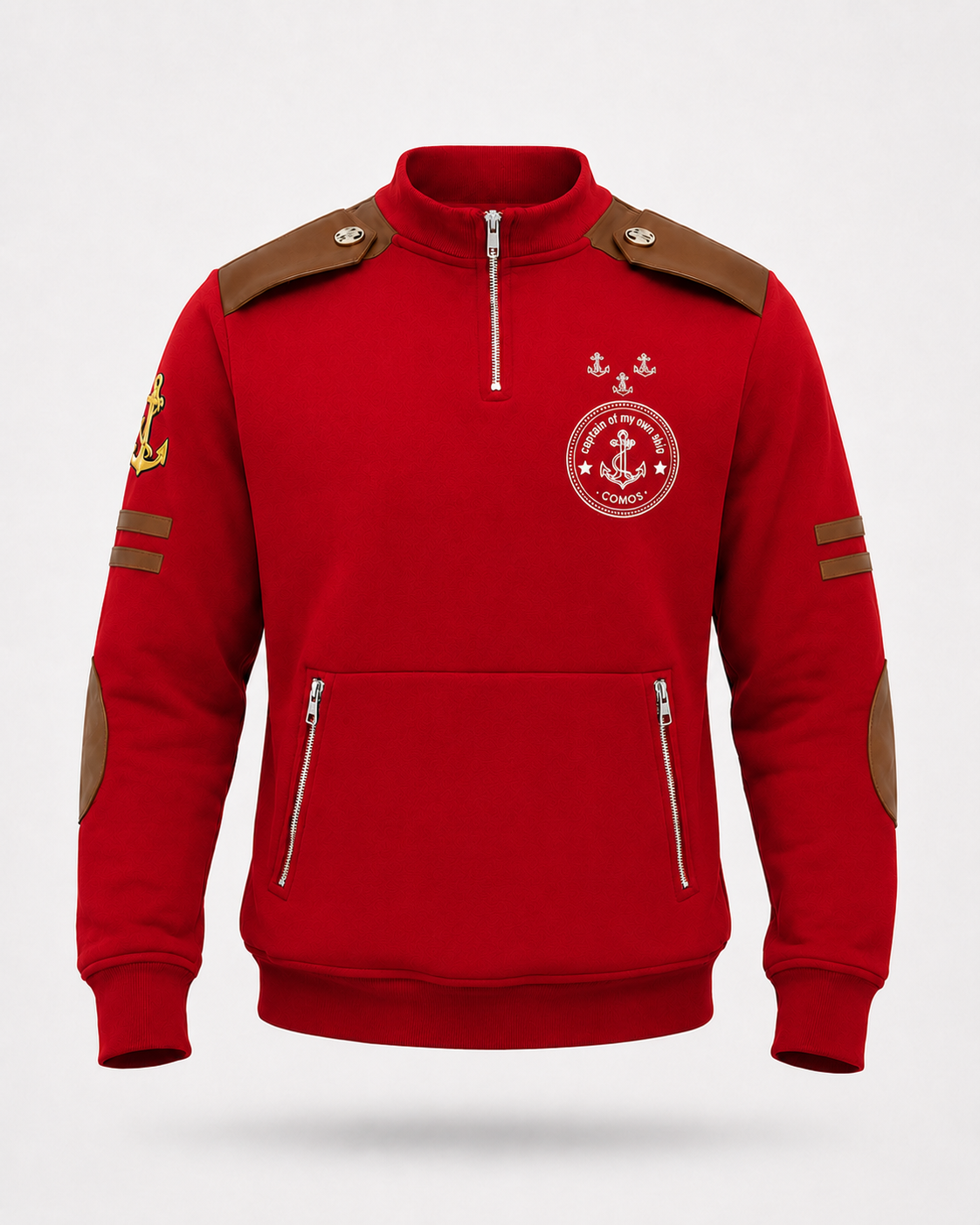 Voyager Quarter Zip Red view 1