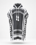 Keffiyeh Poncho Black view 1