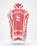 Keffiyeh Poncho Red view 1