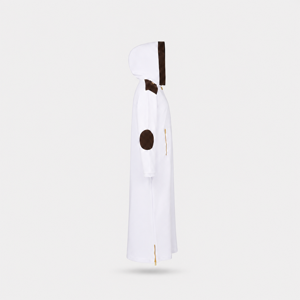 Hooded Thobe White view 3