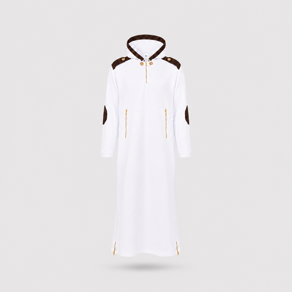 Hooded Thobe White view 1
