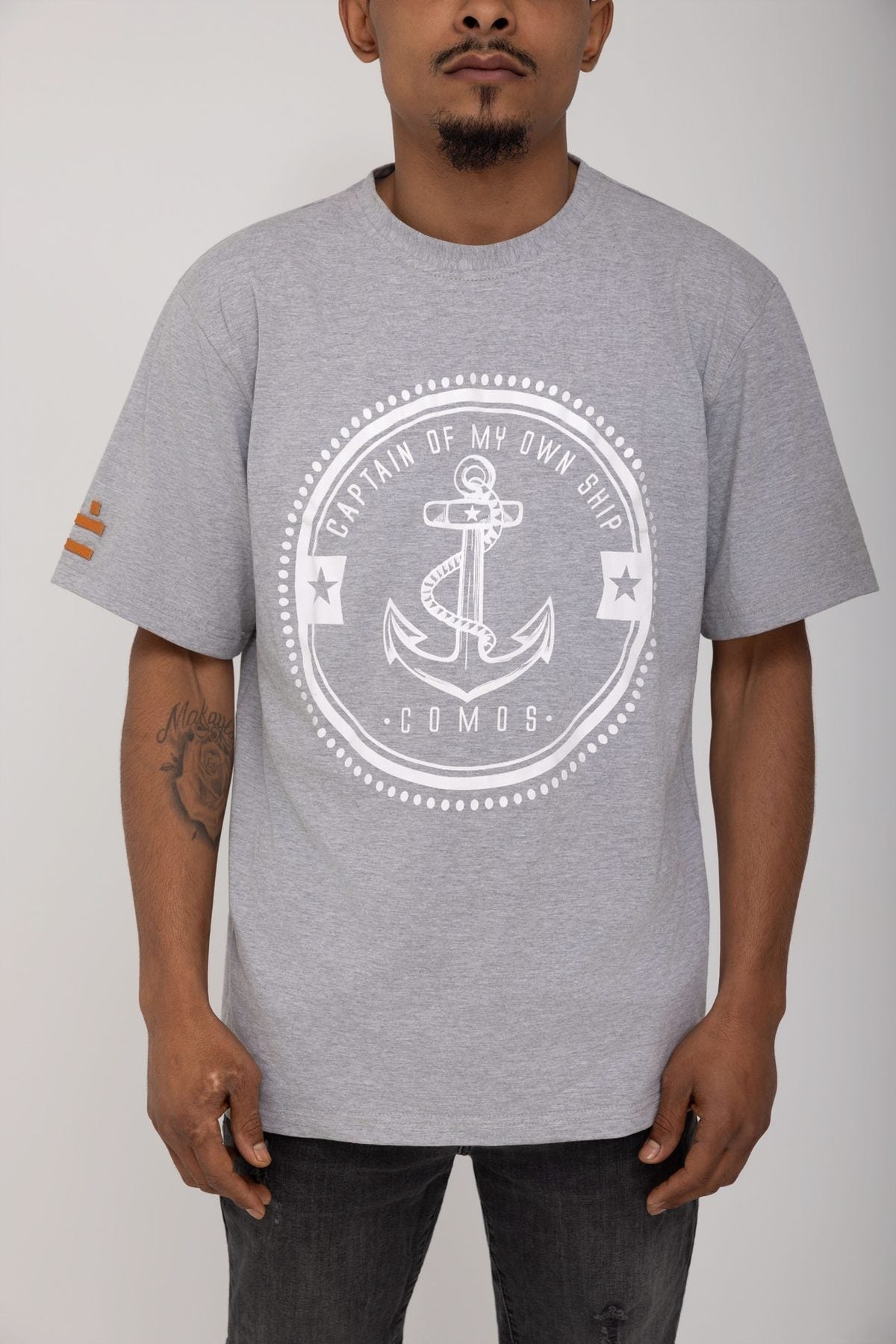Voyager Tee Grey model photo 1