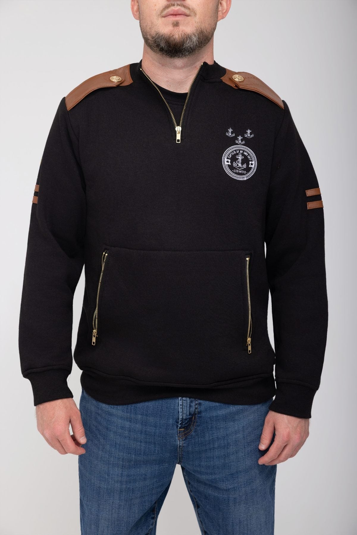 Voyager Quarter Zip Black model photo 1